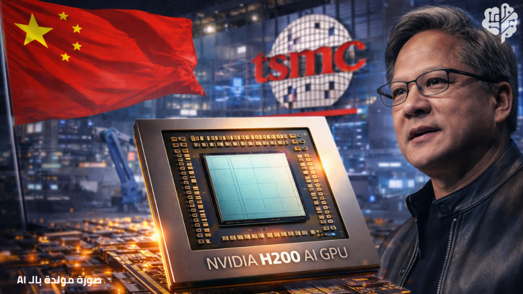 مصنع TSMC في تايوان مع معدات تصنيع رقاقات متقدمة وإيحاء بتدفقات أدوات أميركية إلى منشأة نانجينغ في الصين ضمن قيود التصدير لأشباه الموصلات.