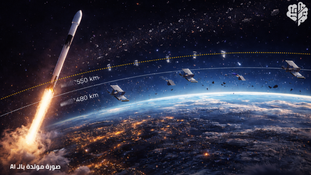 starlink تخفض ارتفاع الأقمر الصناعية لتعزيز السلامة