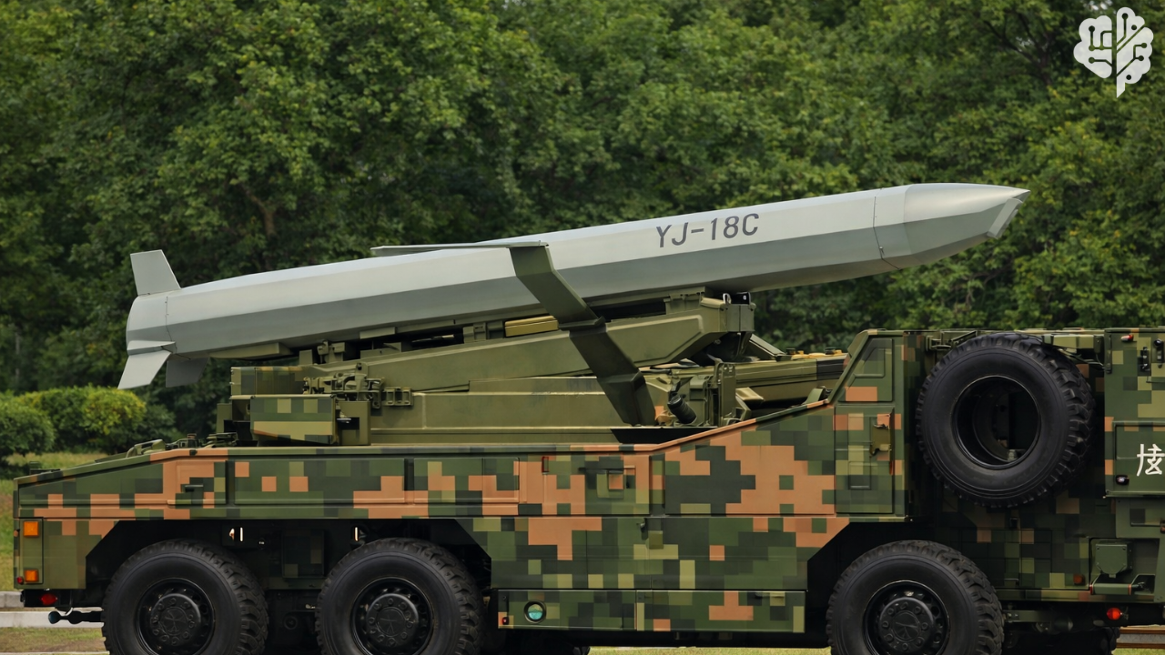 صاروخ YJ-18C صيني خلال عرض عسكري